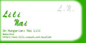 lili mai business card